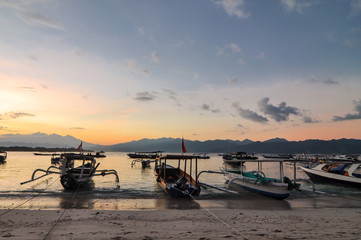 sunset on the beach