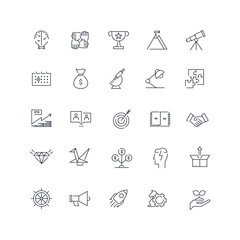 Line icons set. Start Up pack. Vector