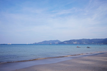 Fototapeta na wymiar Beach and sea, summer scene 