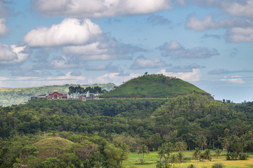 Landscape of Chocolate Hills, Bohol's most famous tourist attraction, Philippines