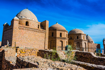 Mizdakhan cemetery around the city of Nukus, Uzbekistan