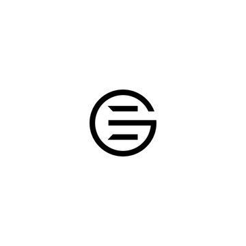 EG GE E G Letter Logo Design Vector Template