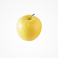 Healthy vibrant apple isolat on blank background.