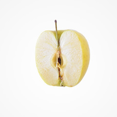 elicious colorful half an apple isolat on white background.