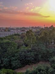 panoramic view of city from tower