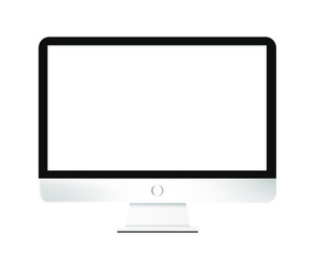 computer monitor isolated on white background