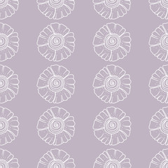 seamless floral pattern with flowers on lavender background
