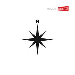 Obraz premium Compass Logo Icon Design Vector
