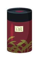 Tea box design product package isolated on white