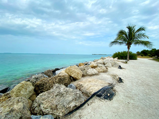 Beach views at Fort Zachary Taylor Historic State Park in Key West, FLA, January 2020