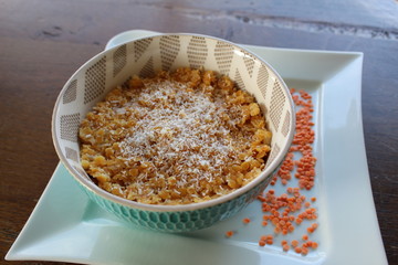 lentilles corail à la noix de coco