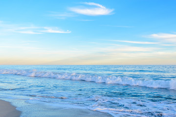 Fototapeta premium Cloudy sunrise sky. San Jose del Cabo. Mexico.