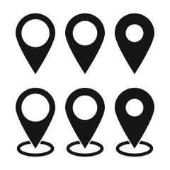 Maps pin. Location map icon.