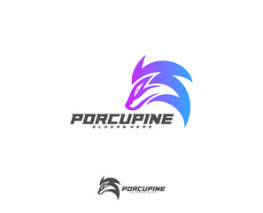 Porcupine Esport gaming mascot logo template Vector. Modern Porcupine Logo Vector