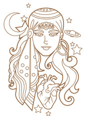 Gipsy woman portrait