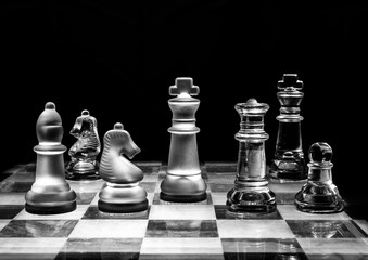 Chess Set Black and White