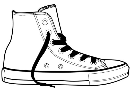 recommend clip art: Sneaker Outline