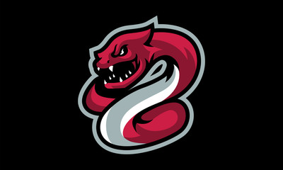 Red Snake Esports Mascot Logo Design-12