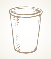 Bin for cleaning. Vector drawing