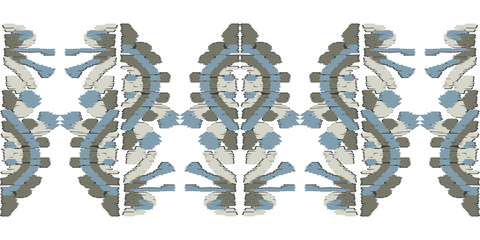 Fototapeta na wymiar Old style ikat color etnical tribal hand - drawn pattern navajo motif for packing, wallpaper, batik background