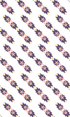 Abstract embroidery seamless ikat pattern. Tribal ethnic folk vector texture.