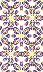 Abstract embroidery seamless ikat pattern. Tribal ethnic folk vector texture.