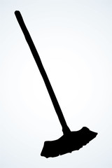 Long Home Mop. Vector drawing