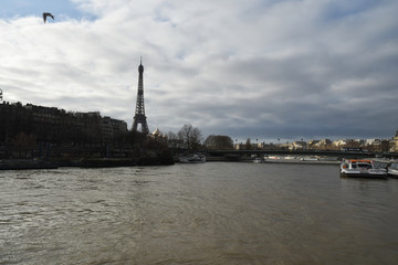 Obraz premium La Seine et la tour Eiffel à Paris, France