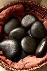 Obraz na płótnie Canvas stones for stone massage close-up