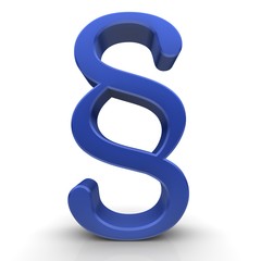 paragraph symbol sign blue icon 3d