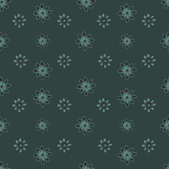 Small hand-drawn flowers. Seamless pattern. print, textiles. Spring, summer, seasons. Garden, flowering, plants. Background, paper.