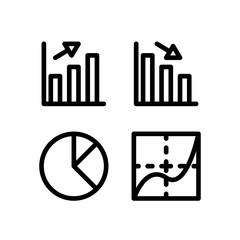 Chart Icon. Business Icon Set Vector Logo Symbol.