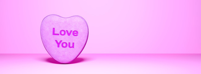 Sweet candy in shape of heart