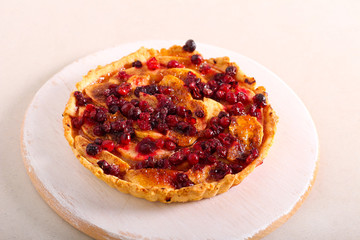 Apple and berry tart