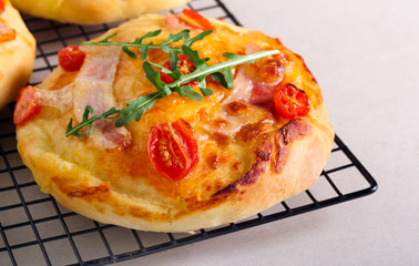 Homemade mini pizzas