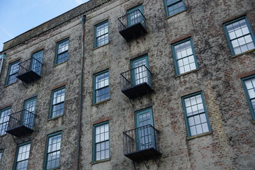 old factory building with windows