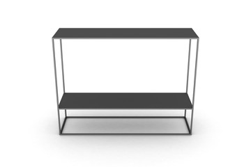 3D Rendering Table or Shelves Furniture on White