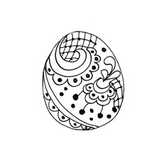 Postcard, Happy Easter, Easter illustration. Elegant eggs with patterns. Drawn by hand. Holiday, celebration, congratulations. Background, print, textiles, paper. Spring, traditions. Seamless pattern.