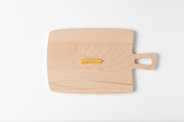 Italian pasta on a cutting board. Italian food