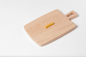 Italian pasta on a cutting board. Italian food
