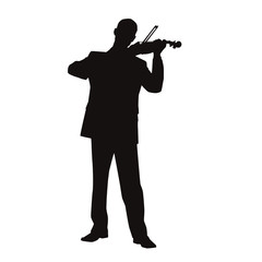 Man Playing Violin Silhouette