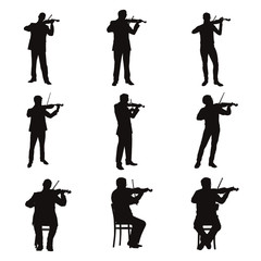 Man Playing Violin Silhouette © adidesigner23