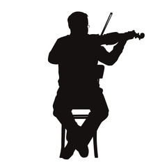 Man Playing Violin Silhouette