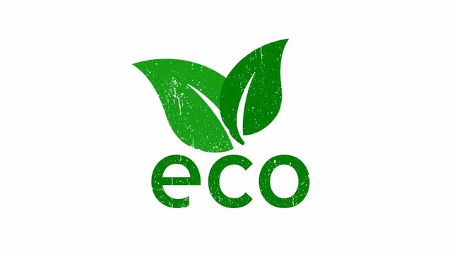 Ecology concept. Green leaf. Pollution problem. Environmental protection. Save the world. Zero waste. 4K video animation