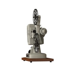 Movie projector on a white background. Isolate.