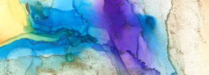 Selbstklebende Fototapeten Marble texture. Art Abstract paint blots background. Alcohol ink colors. © Liliia