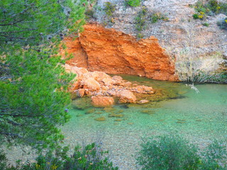 La fuerza del agua en un torrente