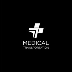 Obraz premium Unique logo design of cross and medical center with clean background - EPS10 - Vector.