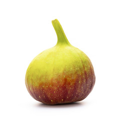 Fig fruits isolated on white background. Top view. Flat lay pattern