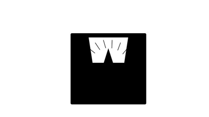 Weight scale icon in trendy flat style design